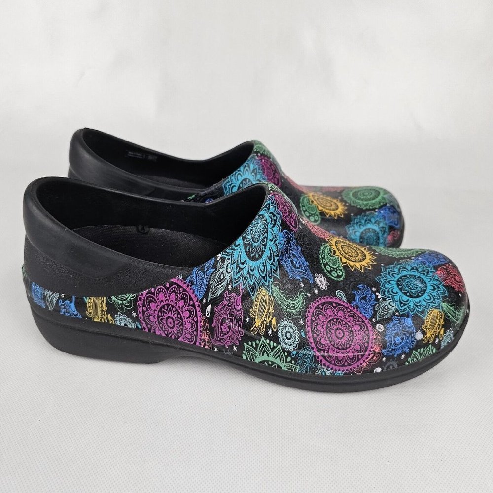 Crocs Neria Pro II Women Clog Colorful Paisley Comfort Slip Resistant Work Nurse - Picture 6 of 8